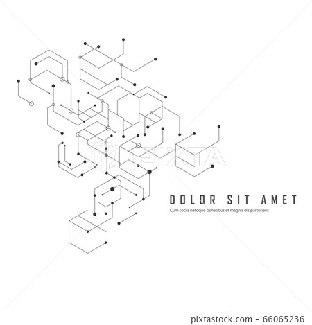 Vector connect lines and dots. Banner template for technology. Vector connect lines and dots. Banner template for technology. 66065236