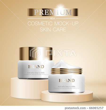 Hydrating facial cosmetic moisturizer cream white for annual sale. Vector illustration. 66065257