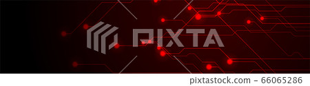 Abstract neon red tech circuit board lines - Stock Illustration ...