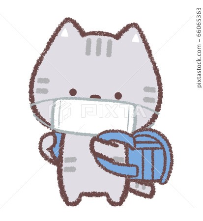 Mask cat school bag blue 66065363