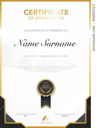 diploma certificate template black and gold color. diploma certificate template black and gold color. 66065423