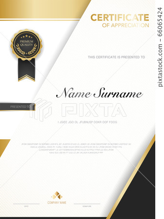 diploma certificate template black and gold color. diploma certificate template black and gold color. 66065424