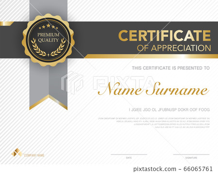 diploma certificate template black and gold color. diploma certificate template black and gold color. 66065761