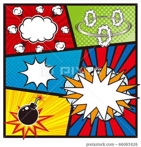 American comic style balloon material set 66065826