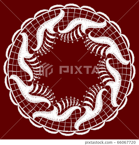 Round openwork lace border. 66067720