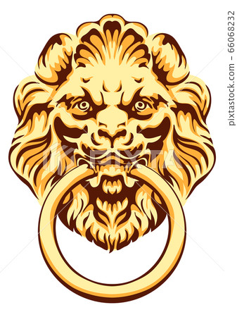 The head of a lion -  door handle. 66068232