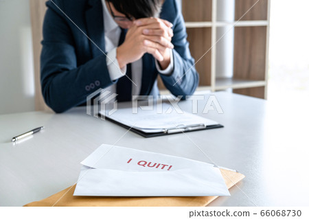 Feeling sick and tired, businessman frustrated and 66068730