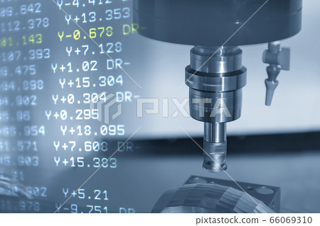 The abstract scene of CNC milling machine. The abstract scene of CNC milling machine. 66069310