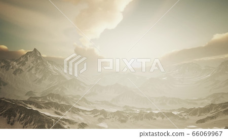 Rays of Sunset on the Tops of the Mountains Rays of Sunset on the Tops of the Mountains 66069967