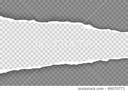 Torn paper with ripped edges realistic vector illustration 66070771