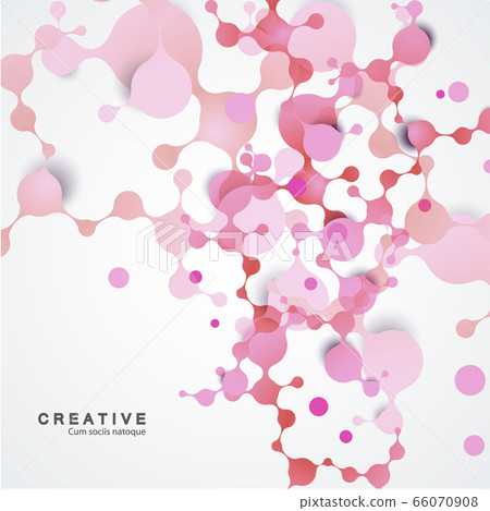 Science connection structure with molecules on simple modern white background. Vector illustration Science connection structure with molecules on simple modern white background. Vector illustration 66070908