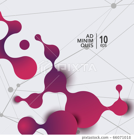 Abstract molecules and communication technology with connected circles with space for your text. Vector illustration Abstract molecules and communication technology with connected circles with space for your text. Vector illustration 66071018