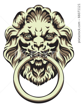 The head of a lion -  door handle. 66071121