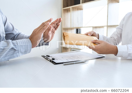 Anti bribery and corruption concept, Business man 66072204