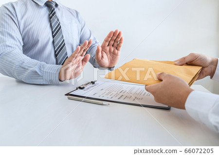 Anti bribery and corruption concept, Business man 66072205