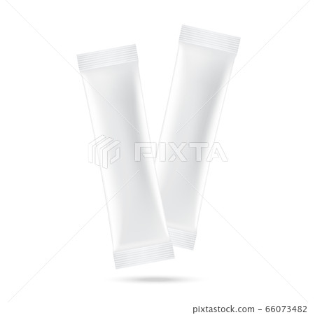 3D Mock up Matte sachet bag isolated on white 3D Mock up Matte sachet bag isolated on white 66073482