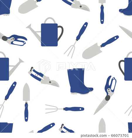 Vector seamless pattern Gardening tools Equipment - Stock Illustration ...