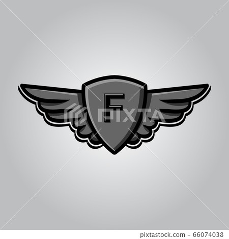 Initial Letter F, Shield Security, wing logo Initial Letter F, Shield Security, wing logo 66074038