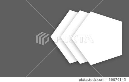 three pentagons overlaps soft shadow on gray ready three pentagons overlaps soft shadow on gray ready 66074143