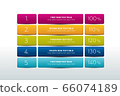 Table, schedule design template with 5 row. Vector banner. 66074189