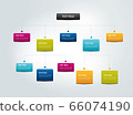 Fowchart  Infographics . Colored shadows scheme. 66074190