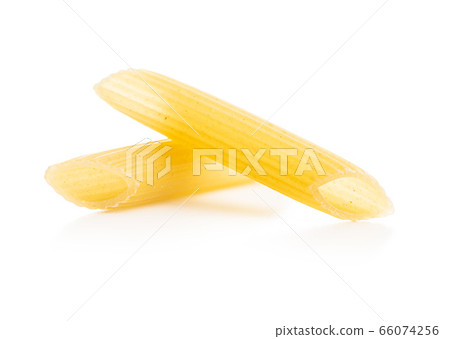 Uncooked penne pasta. Dried italian pasta Uncooked penne pasta. Dried italian pasta 66074256