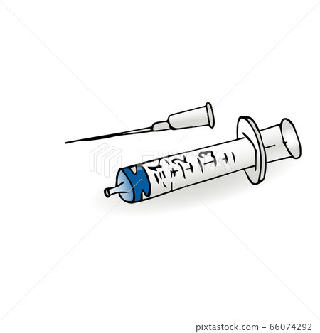 A syringe, a medical instrument, For injections A syringe, a medical instrument, For injections 66074292