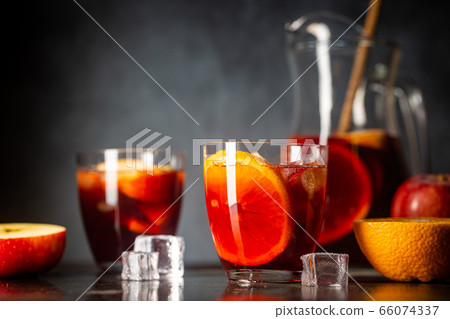 Refreshing sangria or punch 66074337