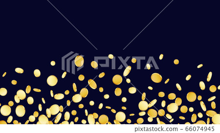 Falling coins background. Casino jackpot or win concept. 66074945