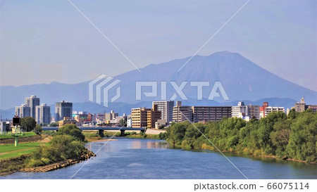 Morioka Scenery Kitakami River and Mount Iwate Morioka Scenery Kitakami River and Mount Iwate 66075114