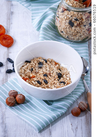 Healthy food, granola for breakfast Healthy food, granola for breakfast 66076519