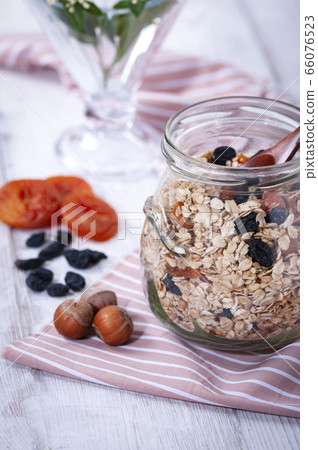 Healthy food, granola for breakfast Healthy food, granola for breakfast 66076523