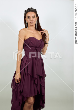 Confident Female Posing For The Camera. Concept Of People Models. Wide Angle 66076556
