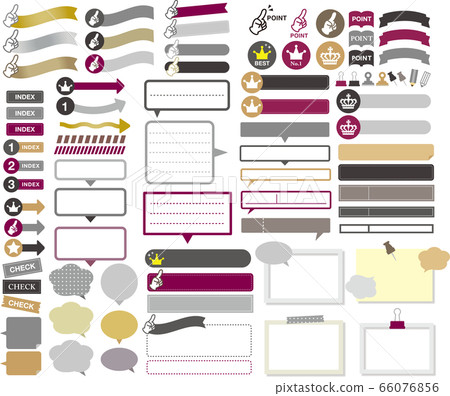 Useable point material set Dark color - Stock Illustration [66076856 ...