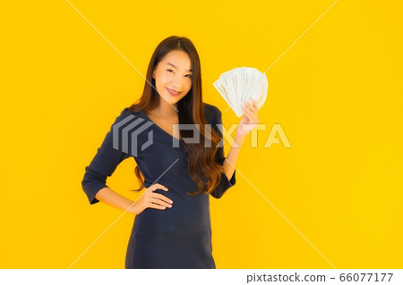 young asian business woman work from home 66077177