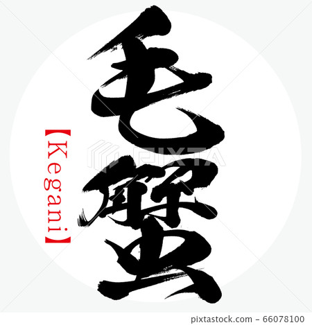 Special product of hair crab, Kegani, Hokkaido (calligraphy, handwriting) 66078100