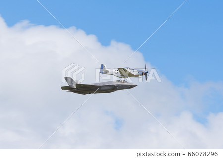 US Air Force F-35A P-51D formation flight 66078296