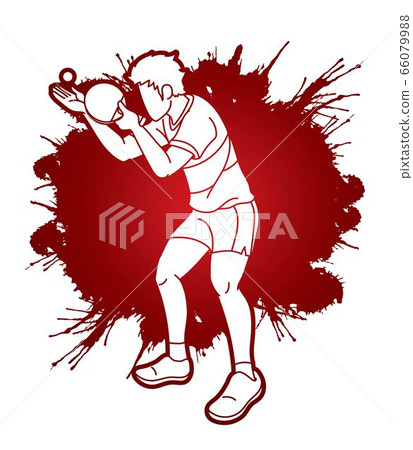 Table tennis player, Ping pong action cartoon graphic vector Table tennis player, Ping pong action cartoon graphic vector 66079988