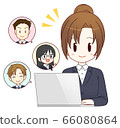 在線會議/女性 66080864