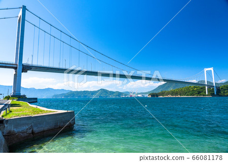 《Ehime Prefecture》The sea overlooking the Shimanami Kaido, Hakata and Oshima Bridge 《From Oshima》 《Ehime Prefecture》The sea overlooking the Shimanami Kaido, Hakata and Oshima Bridge 《From Oshima》 66081178