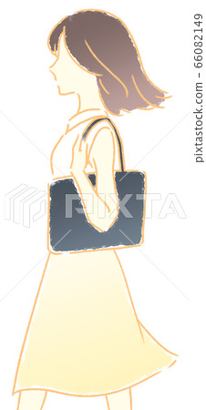 Walking woman (yellow) Walking woman (yellow) 66082149