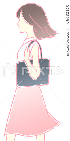 Walking woman (red) 66082150