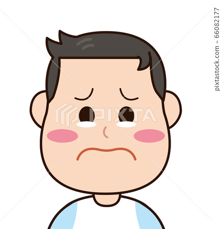 A crying man - Stock Illustration [66082177] - PIXTA