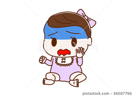 Baby girl sitting pale 66087766