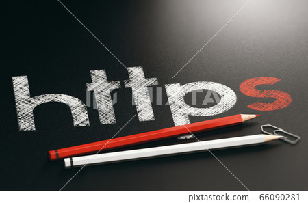 Encrypted data for internet security. Https, SSL 66090281