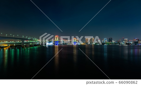 Raybo Bridge, illuminated in seven colors From Fujimi Bridge Raybo Bridge, illuminated in seven colors From Fujimi Bridge 66090862