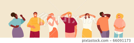 Laughing group of people vector - Stock Illustration [66091173] - PIXTA