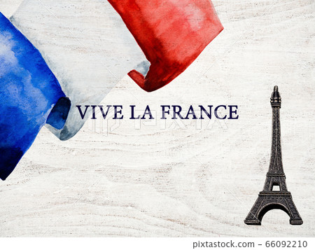 French Flag. Beautiful greeting card. Close up 66092210
