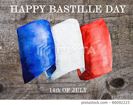 French Flag. Beautiful greeting card. Close up 66092225