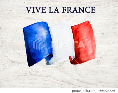 French Flag. Beautiful greeting card. Close up 66092226